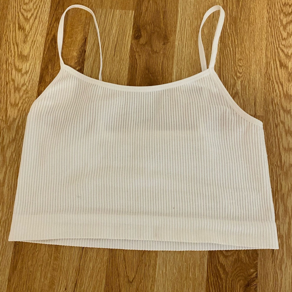 NWOT Cropped Tank White